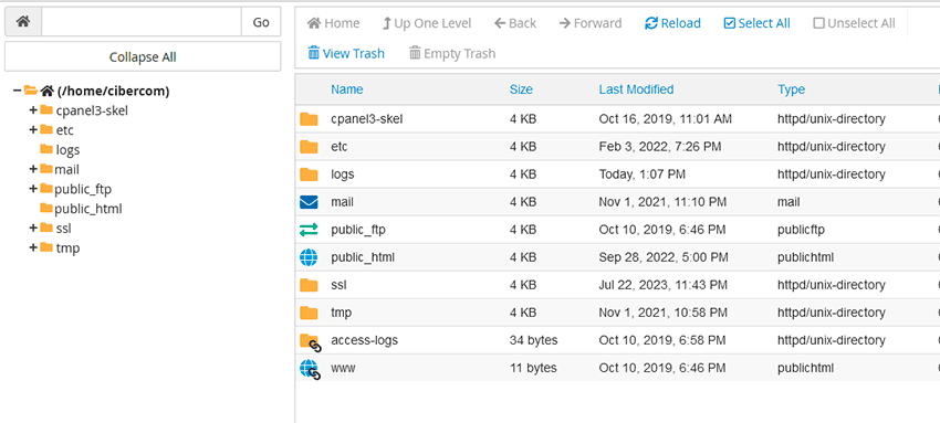 cPanel File Manager